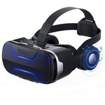 TRIDEO Headset with Adjustable Lenses, dust-Proof Sliding Cover, Wide View, T-Shaped Strap for Comfort, Supports 3D Videos, Games, and PC use with Trinus app for an immersive Experience.