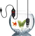 U-picks USB Powered Aquarium Heater, 10W Adjustable Mini Fish Tank Heater with External Temperature Controller, LED Display, Used for 2-4 Litres Tank (10W USB)