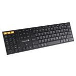 ProtoArc 2.4G Wireless Left-Handed Keyboard, XK21 Bluetooth Ultra-Thin Keyboard, Rechargeable Silent Keyboard with Three Multi-Device, Windows/Mac/Android, Black