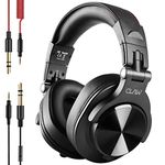 CLAW SM50 Professional Studio Monitoring DJ Wired Over Ear Headphones with 2 Detachable Cables (2.8m Coiled Cable & 1.2m Straight Cable with Mic and in-line Controls) (SM50)