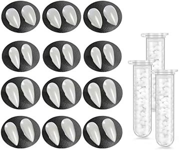 Tavery Vampire Fangs Cosplay Dentures Halloween-Pellets 12 Pairs Fake Teeth Props, Anime Party Dress Up Costume Masquerade Accessory Gift for Christmas Party