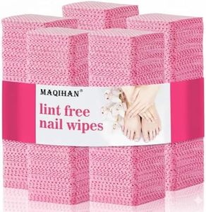 MAQIHAN 1500 Lint Free Nail Wipes - Pink Acetone Nail Polish Remover Wipes Lint Free Nail Wipes Pads Gel Nails No Lint Nail Glue Wipes Eyelash Extensions Toallitas Para Uñas Sin Pelusa Nail Supplies