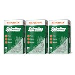 SUNOVA Organic Spirulina Capsules - Nature's Own Superfood and Nutritional Supplement, Spirulina for Full Body Support - 60 Capsules x Pack of 3