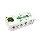 Best Pet Supplies Hydrating Aloe Vera Fragrance-Free Pet Wipes for Dogs & Cats Extra Soft & Strong Grooming Wipes with Gentle Plant-Derived Formula (100 Pack) WW-AV-100C