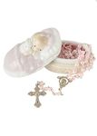 Giftware by Roman Inc., Children's Gifts, New Baby, 1.5"H BABY GIRL BOX W/ROSARY,Religious, Inspirational, Durable (2x1x13)