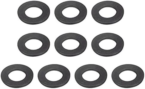 uxcell Carbon Steel Flat Washer Fits M10 Bolts, 25pcs M10 x 20 x 2mm Black Oxidized Grade 8.8 Alloy Steel Fasteners for Mechanical Industry