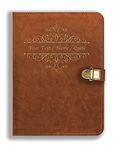 Brown Cloud Personalized Abstract Matt Finish Leather Cover Notebook/Diary with Lock,UV Printed Customized Message/Quote/Name for Personal/Corporate Gift(NBLTHR019)(1)