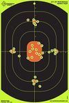 50 Pack - 12"x18" Bullseye Splatterburst Target - Instantly See Your Shots Burst Bright Florescent Yellow Upon Impact!