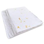 Wanderings Handmade White Deckle Edge Paper with Real Flower Petals - 21x30 cm - A4 Size Package of 50 - Mixed Media Loose Leaf Paper for Watercolor, Writers, Invitations, Crafts - Thick 150 GSM