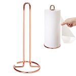 Rose Gold Kitchen Accessories Roll Holder, Kitchen Roll Holder Free Standing Napkin Holder Paper Towel Hand Towels,Pink Kitchen Accessories Paper Towel Dispenser Tea Towel Holders for Kitchens