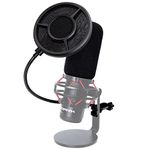 Pop Filter Foam Cover Set for HyperX QuadCast, QuadCast S - 6 Layer 5.5inch HyperX QuadCast Pop Filter Metal Sponge Mic Filter, High Density Windscreen Mic Cover By SUNMON