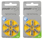 Power One P10 Hearing Aid Battery (Pack Of 2)(12 Cells)