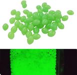 QHDJIANHUI Glow Fishing Bead Oval Rubber Bait Eggs Soft Luminous Fishing Line Ball Stopper Saltwater Freshwater Salmon Trout Fishing Tackle (Green, 4x6mm-200pcs)