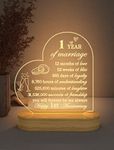 FULLOSUN Anniversary Wedding Gifts for Him/Her, I Love You Night Light 3D Illusion Lamp for Couple Wife Husband Romantic Valentines Wedding Day Present (1st)