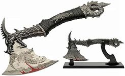 13.5” Decorative Fantasy Underworld Dragon Hatchet Collector’s Axe with Display Stand