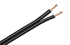 QED Classic 42 Strand Oxygen Free Copper (OFC) Profile Speaker Cable for Hi-Fi and Home Cinema Installations (30 metres, Black)