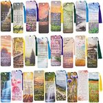 Faithful Finds 100 Pack Christian Bookmarks with Religious Scriptures, Bible Verse Book Markers (6 x 2 in)