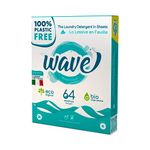 Wave Washing Classic - Laundry Detergent in Sheets - 64 Loads - 100% PLASTIC FREE - Made in Italy - Ecological - Biodegradable - Compostable