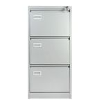 TUFFERONE 3 Drawer Durable Metal Office File Cabinet Drawer - Secure Storage Solution for Documents and Files (Powder Coated - White)