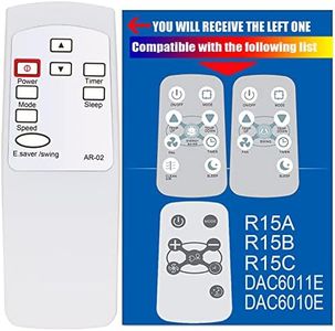 Replacement for Danby Air Conditioner Remote Control R15B (R15A R15C) Works for DAC150EB1GDB DAC180EB1GDB DAC250EB1GDB DAC060ECB2GDB DAC060EUB2GDB DAC080ECB2GDB DAC080EUB2GDB DAC100ECB2GDB