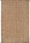 Hauteloom Moncton Handwoven Sea Grass Jute Rug - Natural Fiber Area Rug - Natural Fringe Tassel - Rattan Wicker Look Carpet - Brown - 18" Sample