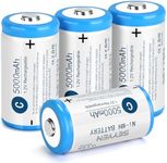 messule NiMH Rechargeable C Batteries 4 Pack,1.2V 5000mAh High Capacity NiMH C Batteries,Low Self Discharge Long Lasting Pre-Charged C Size Batteries(4Pcs)