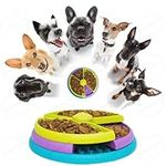 YUPs Slow feeder dog bowl large, 3-layer Interactive treat toy, Dog slow feeder, Rotating puzzle slow feeder, Pet food bowl, Licking layer dog bowl, Treat puzzle dog toy