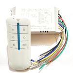 TRP Traders 5 Way Remote Control Switch PVC, Wireless RF Radio Remote Control Switch for Light & Fan