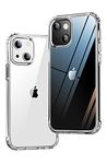 ONES iPhone 15 Plus Clear Slim Hard Case『Shockproof Airbag』『Raised Edges Protect Camera Screen』 [ Non-Yellow ] [ Anti-Slip ] PC + TPU Hybrid Protective Transparent Silicone Cover for Apple 6.7 inch