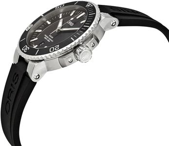Oris Aquis Date Automatic Men's Watch – Black Dial, Rubber Strap