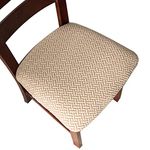 Genina Seat Covers for Dining Room Chair Seat Slipcovers Kitchen Chair Covers (Khaki, 4 Pcs)