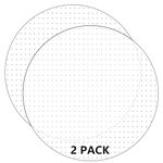 Office Chair Mat for Carpets, 2 Pack 36" × 36" Round Computer Chair Mat with Studs for Rolling Chair, Desk Floor Mat for Home and Office Carpet, Protects Floor Mats for Low Pile Carpeted Floors