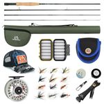 Maxcatch Extreme Fly Fishing Combo Kit 3/5/6/8 Weight, Starter Fly Rod and Reel Outfit, with a Protective Travel Case(5wt Rod Combo)