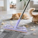 Pawlico Carpet Rake 2 in1 Pet Hair Removal, 59” Adjustable Long Handle Carpet Scraper for Cat Dog Hair Deep Cleaner, Reusable Cleaner Tool for Rugs, Mats, Couch, Sofas, Floor, Car Seats