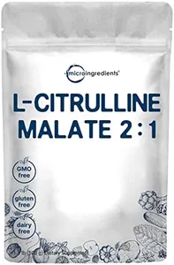 Pure L Citrulline Malate 2:1 Powder, 500 Grams, Filler Free, Vegan Citrulline Supplement and Citrulline Nitrate, Supports Muscle Performance, Endurance and Strength, Unflavored, Dissolve Easily