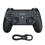 GameSir T3 2.4G Wireless PC Game Controller for Android TV Box/Windows PC 7/10, Wired Controller with Dual Vibration Gamepad Joystick, 400mAh Li-ion Battery, Linear Trigger Buttons Compatible with Android TV