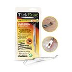 TickEase Dual-Tipped Tick Remover Tool, Tick Tweezers for Humans & Pets, First Aid Tweezers with Magnifier & Tick Testing Instructions