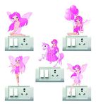 VCREATE DECOR Fairies Switch Board Sticker & Decal (PVC Vinyl,Size-30 Cm X 30 Cm)