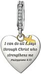 LUXILLA Bible Verse Charm Silver Ch