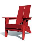 Folding Adirondack Chairs Patio Chairs Lawn Chair Outdoor Adirondack Chair Weather Resistant for Patio Deck Garden, Backyard Deck, Fire Pit - Red