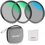 NEEWER 82mm UV/CPL/ND Lens Filter Kit with Hard Shell Storage Case, Multicoated Optical Glass & Aluminum Alloy Frame, UV + Circular Polarizer (CPL) + Neutral Density (ND4) Filter for Camera Lens