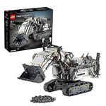 LEGO 42100 Technic Control Liebherr R 9800 RC Excavator, Remote App Controlled Advanced Construction Set, with Interactive Motors