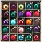 Box of 25 Multi Coloured Mini Glass Baubles (3cm)