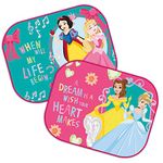 Theonoi car sun shade, Minnie Mouse/ Frozen Princess/ Sofia, side window sun visor, UV protection, Princess II t, pack of 2