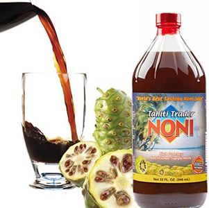 TAHITI TRADER Original High Potency Noni Juice - Pure Noni Fruit Juice with Blueberry & Raspberry - Organic Antioxidant Superfood Juice Supporting Energy & Body Health - (32oz, 1 Pack)