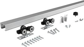 JUBEST 150cm Commercial Grade Pocket Door Hardware and Track Sets, Aluminium Sliding Door Hardware