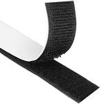 Blooven Hook and Loop Strip Tape 8 Meter Self Adhesive Sticky Back Fastening Tape 20mm Wide (20mm x 8m, Black)