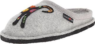 HAFLINGER Women's Sassy Flat, Silver/Grey, 38 EU/7 M US