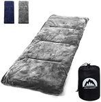 Sleeping Pads (75" x 28") Portable for Camping & Hiking with Elastic Straps, Cotton Soft Thick Cot Pad,Waterproof - Grey