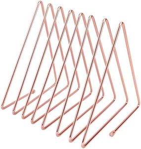 Portariviste Metallo,Triangolo File Organizer,Porta Giornali,7 Slot Scaffale per Libri Portariviste,Portadocumenti da Scrivania Verticale,Bookshelf per Ufficio,Scuola,Biblioteca,Casa,Scuola (Oro rosa)
